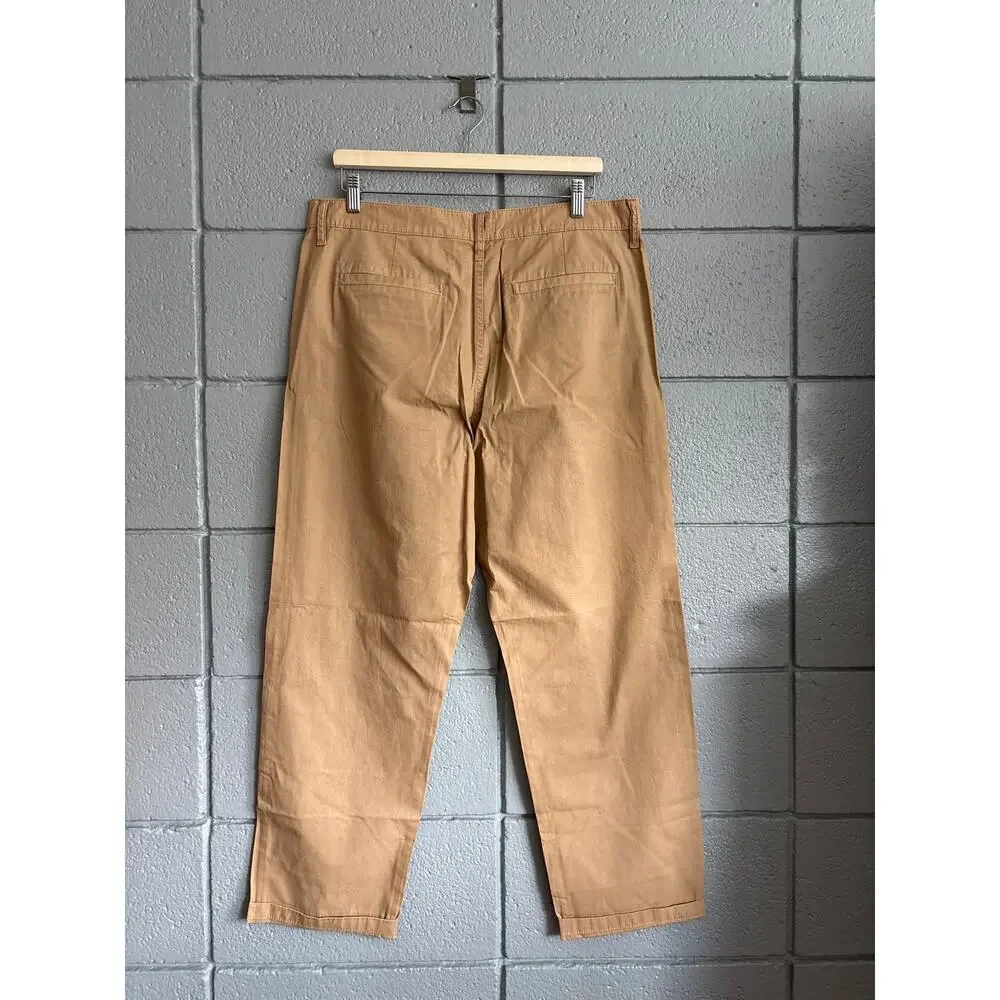 NWT J.Crew Pleated Slouchy Boyfriend Chino Pant size 31 in Khaki